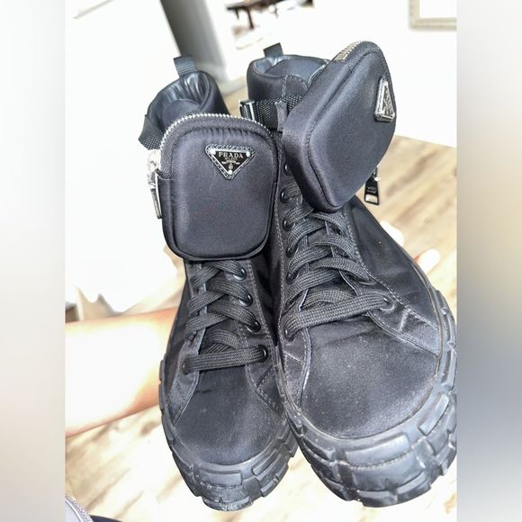 Prada nylon high top sneakers size 11 retail $1,500 sold - Picture 14 of 16